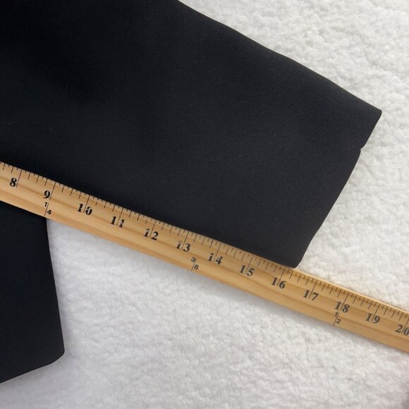 VTG Y2K Atrium 2 Piece Black Skirt Suit Satin Collar Career Whimsigoth Size 8 - Picture 14 of 16